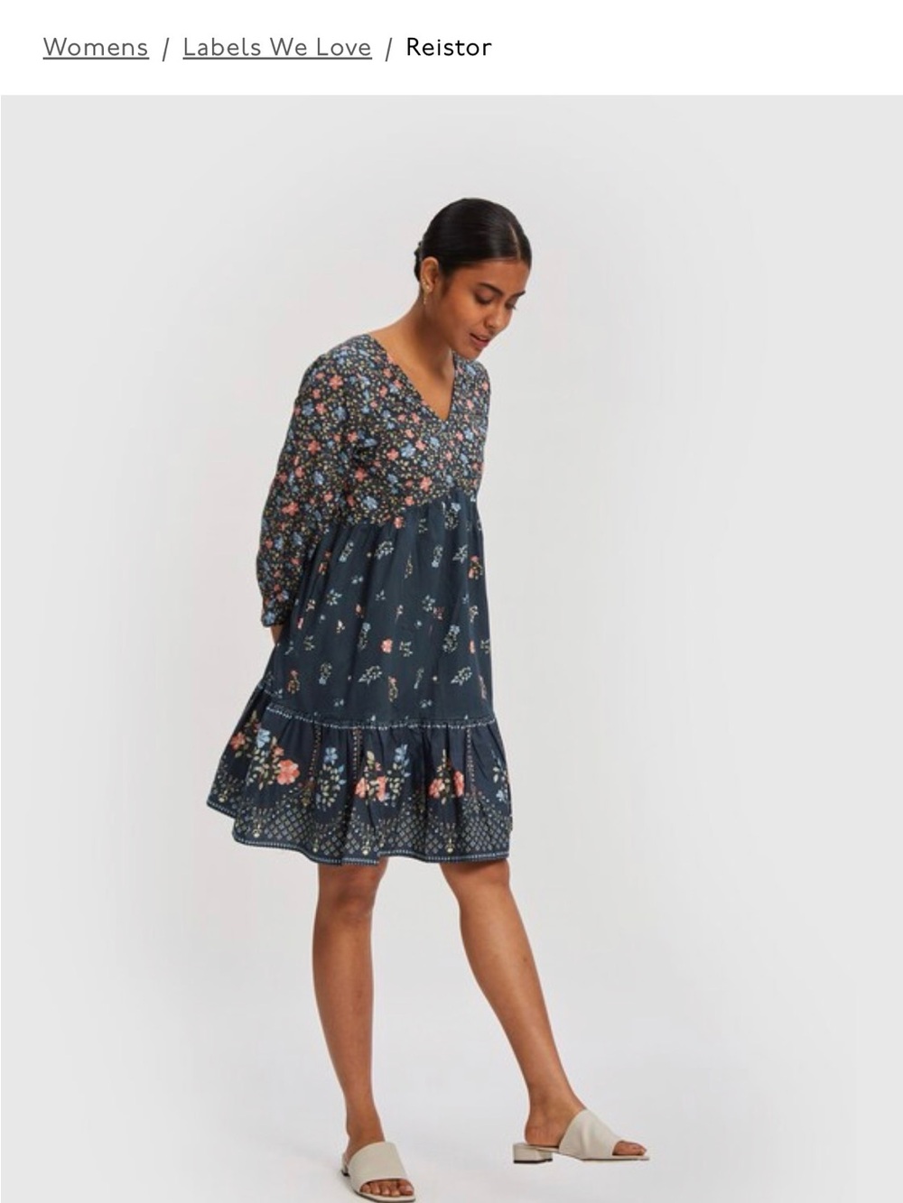 Women’s Madewell x Reistor Deep V Short Floral Dress
